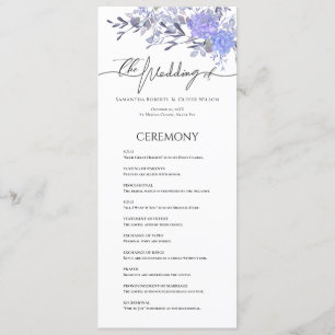 Elegant Vintage Floral Wedding Program Programme