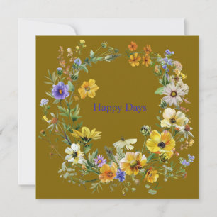 Elegant Vintage Floral Wreath Note Cards Pack