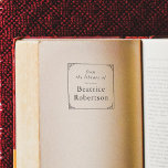 Elegant Vintage Frame From The Library Of Book Self-inking Stamp<br><div class="desc">An elegant bookplate book stamp with your name in classic serif typography. Around the name is a charming vintage-style frame with ornamental motifs in each corner. A beautiful gift for any book lover, librarian, or teacher. View the collection linked on this page or visit our store for more custom book...</div>