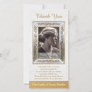 Elegant Vintage Frame Sympathy Thank You Card