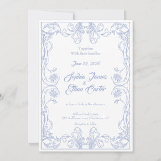 Elegant Vintage Frame Wedding Invitation
