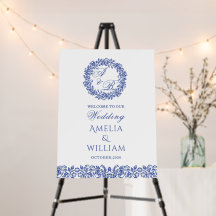Elegant Vintage French Blue Floral Wedding