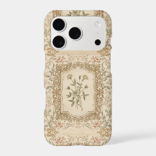 Elegant Vintage French Engraved Floral  Pattern