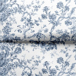 Elegant Vintage French Engraved Floral Toile-Blue Tissue Paper<br><div class="desc">Elegant and ornate vintage blue and white toile de jouy pattern featuring exotic flowers,  vines and foliage intertwined with garlands and baskets of roses. This pattern was adapted from an historic French textile fragment ca 1910 in the Smithsonian collection. Pattern is high res but cannot be tiled.</div>