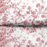Elegant Vintage French Engraved Floral Toile-Pink Tissue Paper<br><div class="desc">Elegant and ornate pink and white vintage toile de jouy pattern featuring exotic flowers,  vines and foliage intertwined with garlands and baskets of roses. This pattern was adapted from an historic French textile fragment ca 1910 in the Smithsonian collection. Pattern is high res but cannot be tiled.</div>