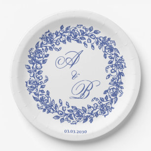 Elegant Vintage French Gold Floral  Paper Plate