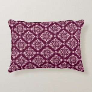 Elegant Vintage Geometric Floral Pattern Decorative Cushion