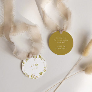 Elegant Vintage Gold Wedding Favour Tags