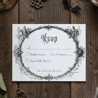 Elegant Vintage Gothic Black Toile Frame Wedding