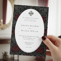 Elegant Vintage Gothic Moody Botanical Wedding