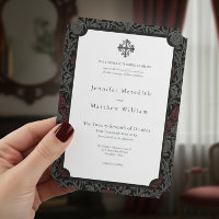 Elegant Vintage Gothic Moody Botanical Wedding