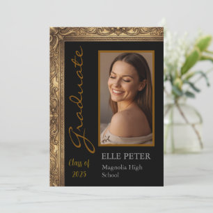 Elegant Vintage Grad Party Invitation