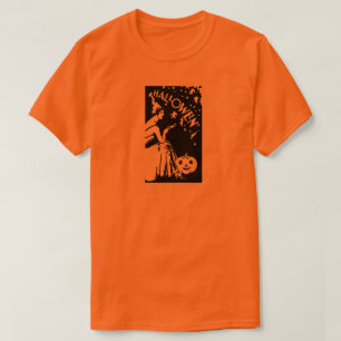 Elegant Vintage Halloween Lady with Mask T-Shirt