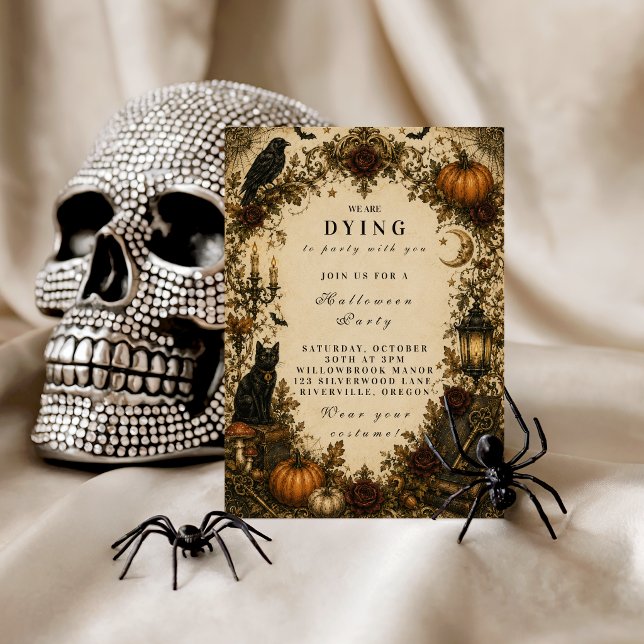 Elegant Vintage Halloween Party Invitation (Creator Uploaded)