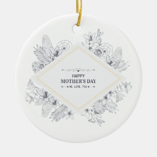 Elegant Vintage Happy Mother's Day   Ornament