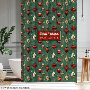 Elegant vintage holiday curtain with custom name