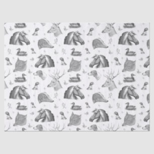Elegant Vintage Horse English Country Hunting Tissue Paper