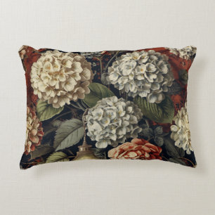 Elegant vintage Hydrangea Floral Pattern  Decorative Cushion
