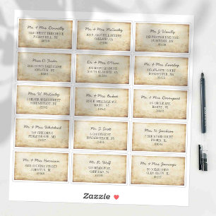 Elegant Vintage Individual Guest Address Labels