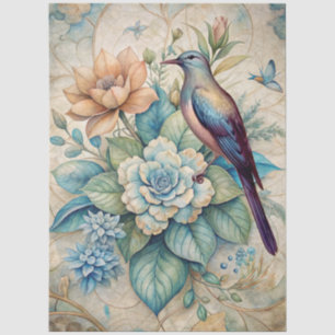 Elegant Vintage Inspired Floral Bird Furniture  Tissue Paper