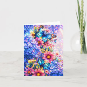 Elegant Vintage Inspired Floral Blank Note Card
