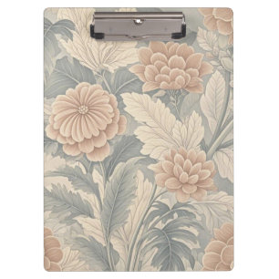 Elegant vintage-inspired floral soft delicate  clipboard