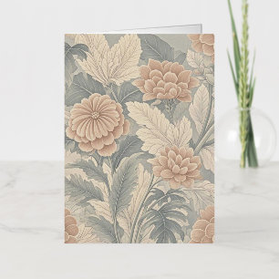 Elegant vintage-inspired floral soft delicate  foil greeting card