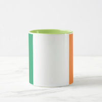 Elegant Vintage Irish Flag on Ceramic