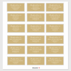 Elegant Vintage Ivory Wedding Guest Address Labels