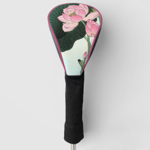 Elegant Vintage Japanese Pink Lotus Flower Golf Head Cover