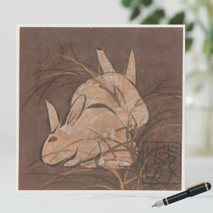 Elegant Vintage Japanese Rabbits Anytime Card