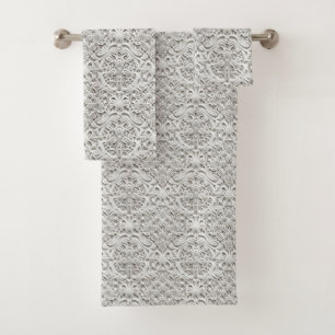 Elegant Vintage Lace Bath Towel Set