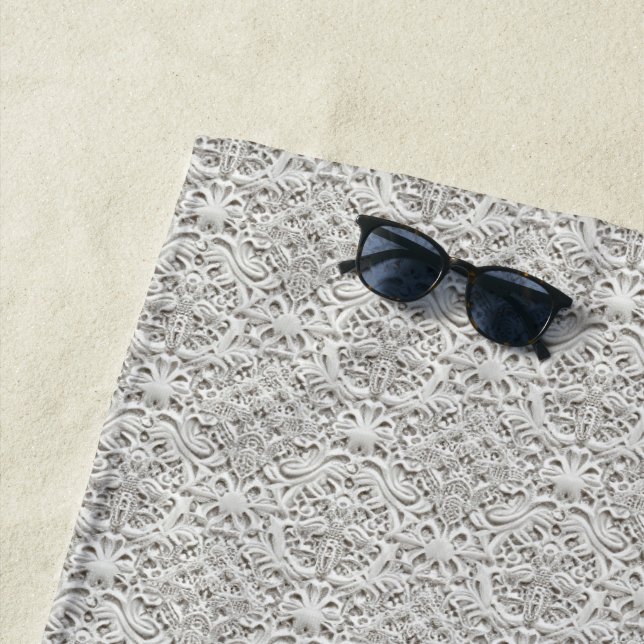 Elegant Vintage Lace Beach Towel (In Situ)