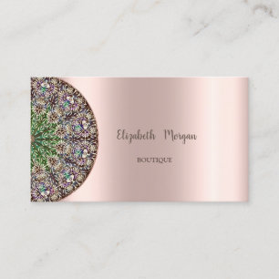 Elegant Vintage , Lace Rose Gold Business Card