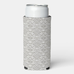 Elegant Vintage Lace Seltzer Can Cooler