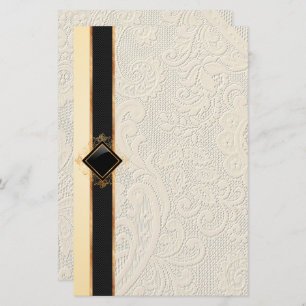 Elegant vintage lace texture Stationery Paper