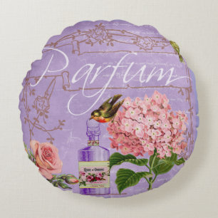 Elegant Vintage Ladies Boudoir Parfum  Round Cushion