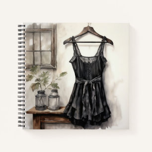 Elegant Vintage LBD Chic Stationery Gift Notebook