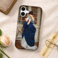 Elegant Vintage Library Woman Reading 