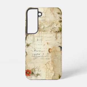 Elegant Vintage Love Note Floral Samsung Galaxy Case