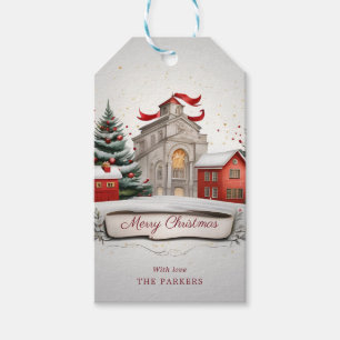 Elegant Vintage Merry Christmas Festive Décor Gift Tags