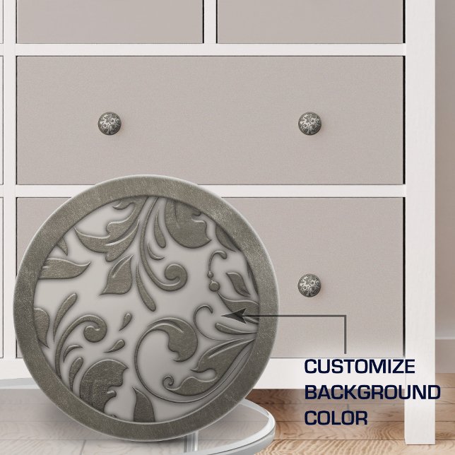 Elegant Vintage Metal Scrollwork Ceramic Knob (Creator Uploaded)