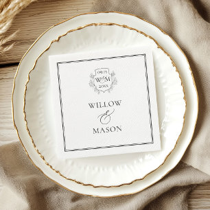 Elegant Vintage Monogram Wedding Napkin