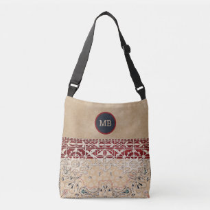 Elegant Vintage Monogrammed Tote Bag