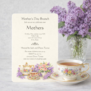 Elegant Vintage Mother's Day Brunch  Invitation