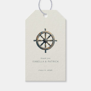Elegant Vintage Nautical Wheel Gift Tags