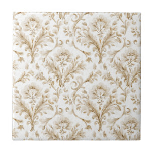 Elegant Vintage Neutral Rustic Design Tile