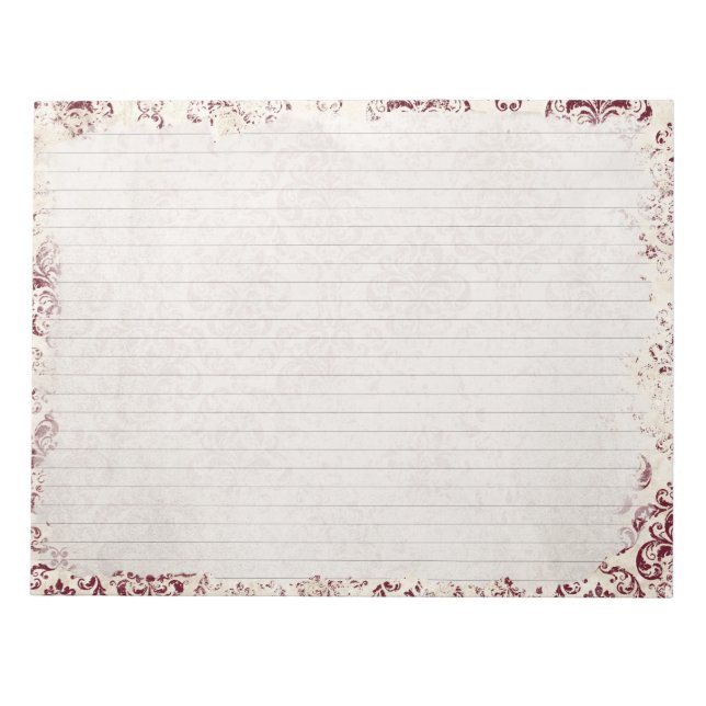 Elegant Vintage Notepad (Front)