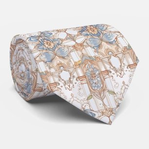 Elegant Vintage Nouveau Floral Tie