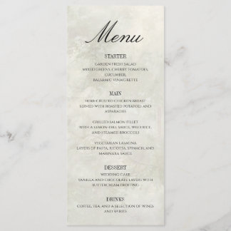 Elegant Vintage Oil Painting Wedding Menu